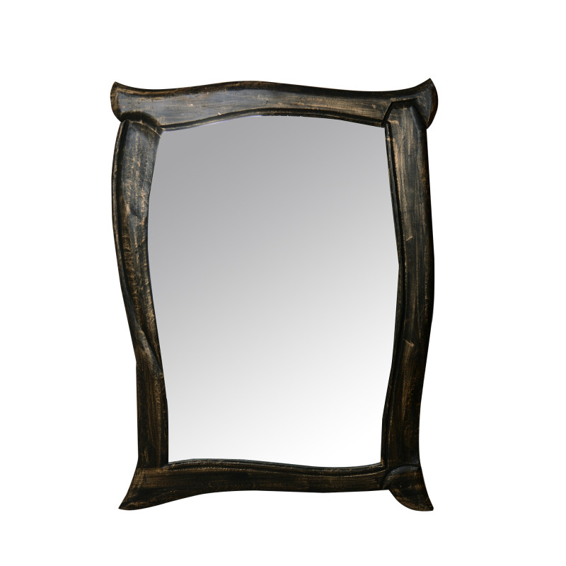 Specchio Radius oro nero 120 moderno per soggiorno e ingresso