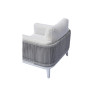 Salotto Nantes Alluminio Bianco E Corda Wicker Moia