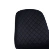 Set 4 Sedie New Lena Velluto Nero Gambe Oro