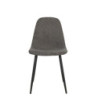 Set 4 sedie New Lena tessuto cenere gambe nere moderne casa