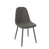 Set 4 sedie New Lena tessuto cenere gambe nere moderne casa