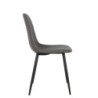 Set 4 sedie New Lena tessuto cenere gambe nere moderne casa