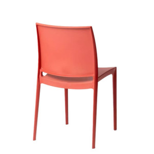 Zoom Set Da 4 sedie Adele In Polipropilene Rosso Mattone