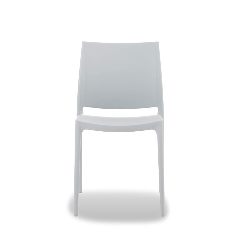 Set 4 sedie Adele bianche polipropilene moderne impilabili leggere