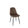 Set 4 sedie New Lena velluto fango gambe nere eleganti
