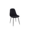 Set 4 sedie New Lena velluto nero gambe nere moderne ed eleganti