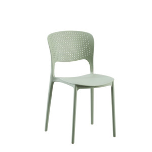 Set 4 sedie Ariel polipropilene verde militare moderne resistenti