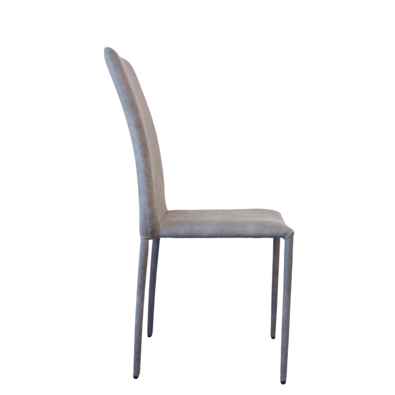 Set 6 sedie Dedis Mozart grigia imbottita elegante soggiorno