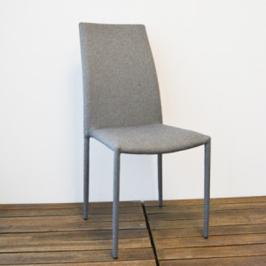 Set 6 sedie Dedis tessuto grigio moderne imbottite casa