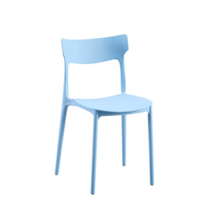 Set 4 sedie Star polipropilene blu moderne leggere resistenti