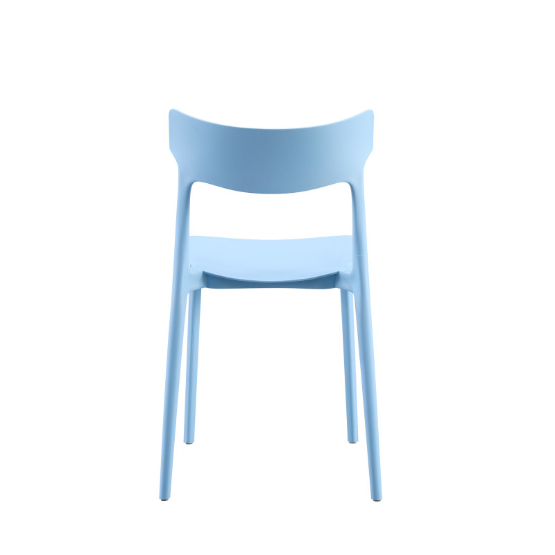 Set 4 sedie Star polipropilene blu moderne leggere resistenti