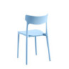 Set 4 sedie Star polipropilene blu moderne leggere resistenti
