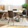 Set 4 sedie New Flamingo grigio meccanico imbottite moderne