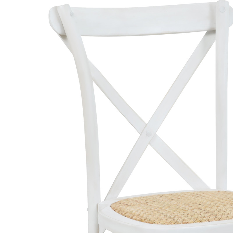 Set 4 sedie Pepita bianca imbottite moderne per soggiorno cucina