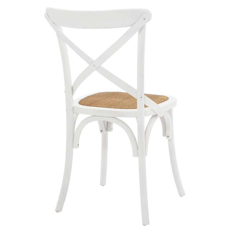 Set 4 sedie Pepita bianca imbottite moderne per soggiorno cucina