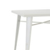 Tavolo Tucson metallo bianco anticato fisso stile industriale