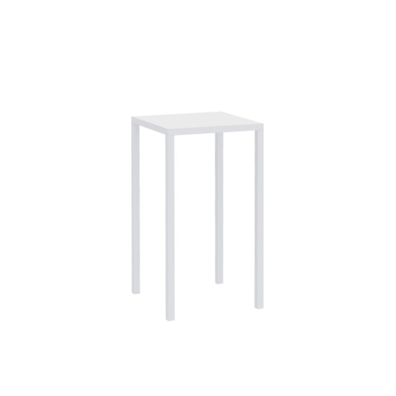 Tavolo Tetris 60x60 h110 bianco raggrinzato fisso moderno