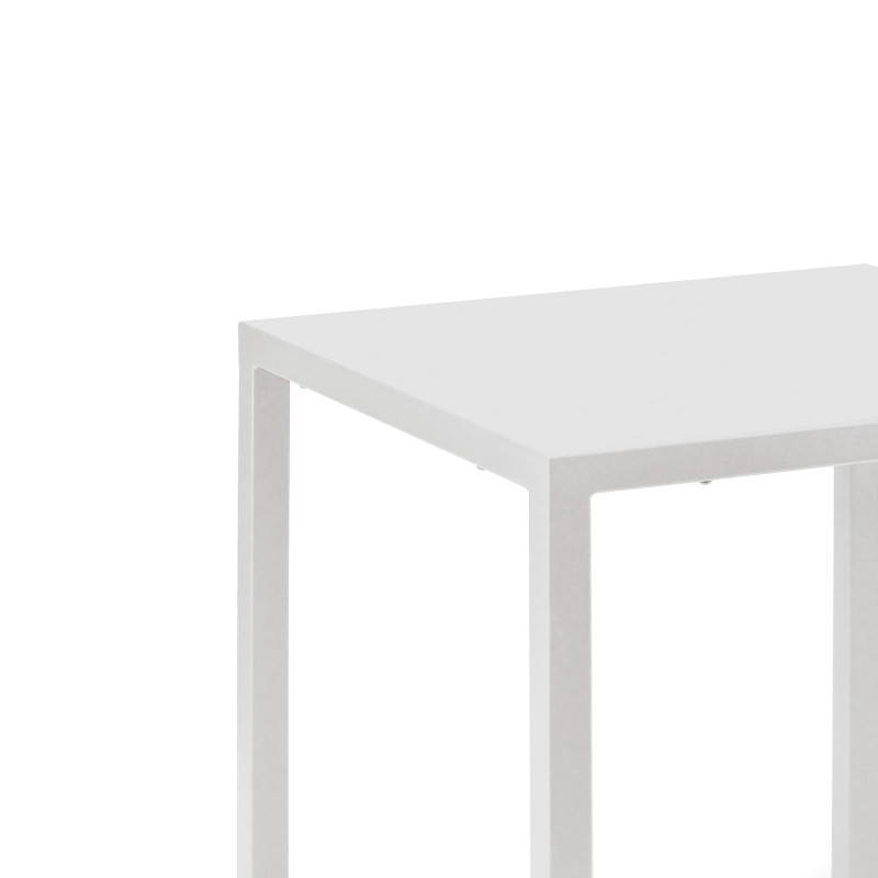 Tavolo Tetris 60x60 h110 bianco raggrinzato fisso moderno