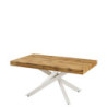 Tavolo Anson allungabile piano rovere gambe bianche moderno