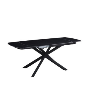 Zoom Tavolo Louis 130/190 Nero/Gambe Nere