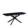 Tavolo Louis 130/190 nero gambe nere moderno allungabile elegante