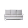 Set Malaga divano 2 poltrone alluminio bianco moderno e pratico