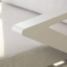 Set Malaga divano 2 poltrone alluminio bianco moderno e pratico