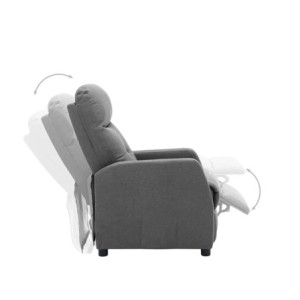 Poltrona relax Susan D tessuto fumo con USB moderna e tecnologica