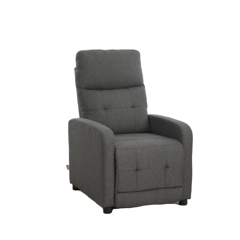 Poltrona relax Susan tessuto fumo push moderna e confortevole