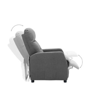 Zoom Poltrona Relax Susan Tessuto Fumo Push