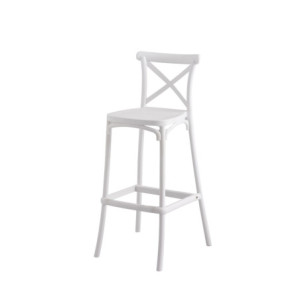 Set 4 sgabelli Cross polipropilene bianco moderni e resistenti