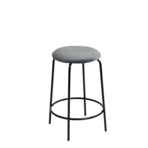 Set 4 sgabelli Score velluto cenere H63 eleganti e moderni