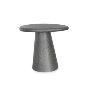 Tavolino Rocky resina finitura pietra cenere moderno e robusto