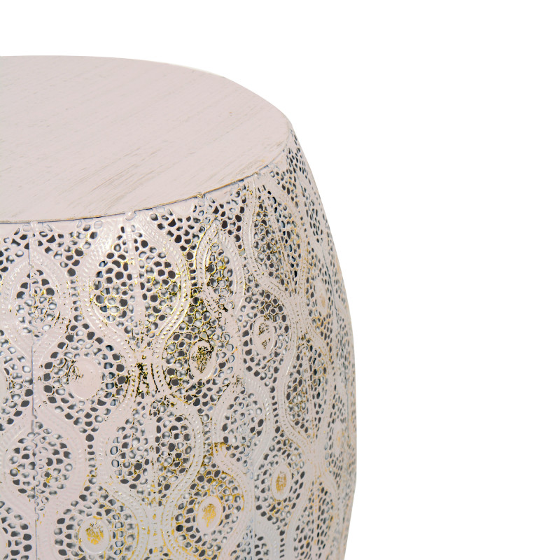 Tavolino Tribeca metallo rosa chiaro e oro moderno ed elegante