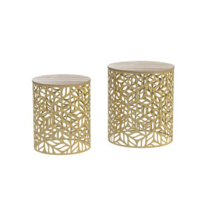 Set tavolini Forest rovere gold moderni e versatili per living