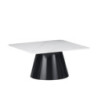 Tavolino Ring pietra effetto marmo base nera moderno elegante