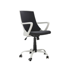 Poltrona Smile nera struttura bianca moderna per ufficio ergonomica