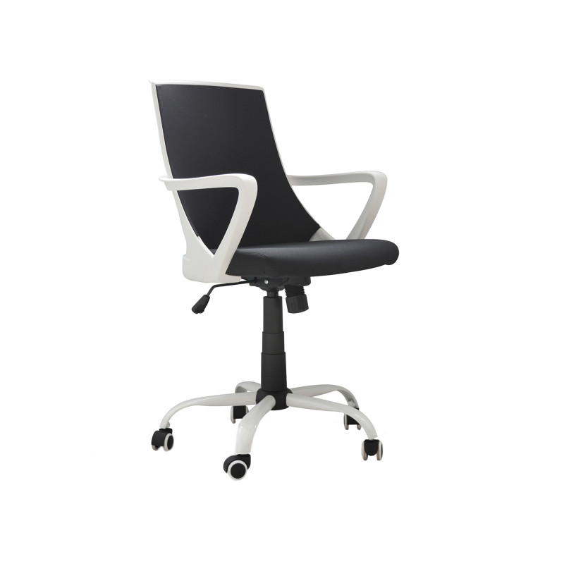 Poltrona Smile nera struttura bianca moderna per ufficio ergonomica