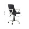 Poltrona Smile nera struttura bianca moderna per ufficio ergonomica