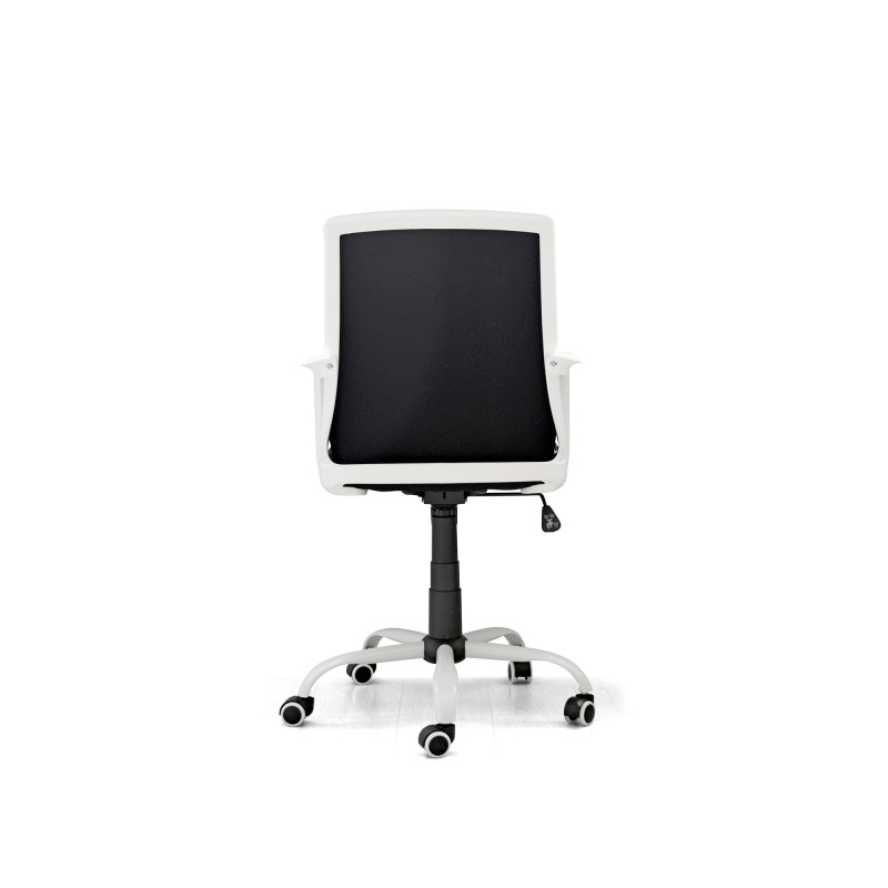 Poltrona Smile nera struttura bianca moderna per ufficio ergonomica