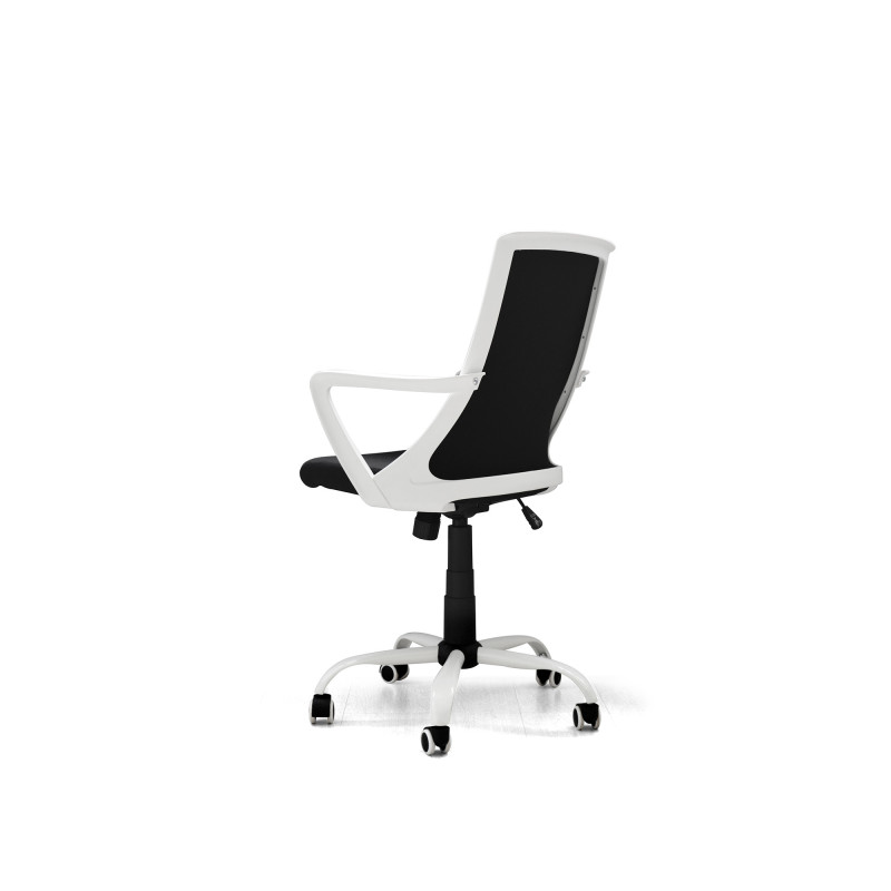 Poltrona Smile nera struttura bianca moderna per ufficio ergonomica