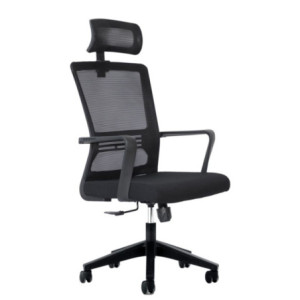 Poltrona Clifton nera ergonomica per ufficio moderna e confortevole