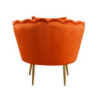 Poltrona Frida velluto ruggine gambe oro con cuscino elegante