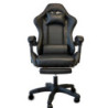 Poltrona Racing Omega nera similpelle con piedi stile gaming