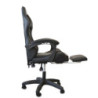 Poltrona Racing Omega nera similpelle con piedi stile gaming