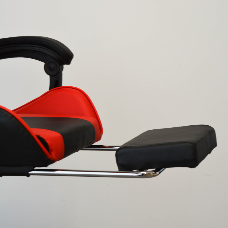 Poltrona Racing Omega nera rossa similpelle ergonomica ufficio