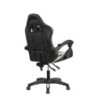 Poltrona Racing Alfa nera bianca similpelle ergonomica ufficio