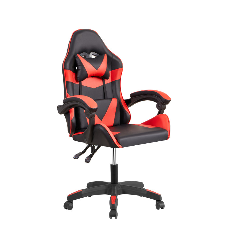 Poltrona Racing Alfa nera rossa similpelle ergonomica ufficio