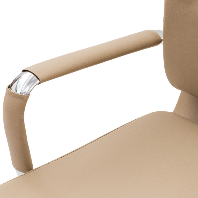 Poltrona Mito dirigenziale simil tortora cromata ergonomica