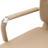 Poltrona Mito dirigenziale simil tortora cromata ergonomica